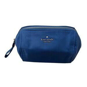 Kate Spade New York Nylon Cosmetic Pouch Royal Blue M Chelsea Makeup Bag